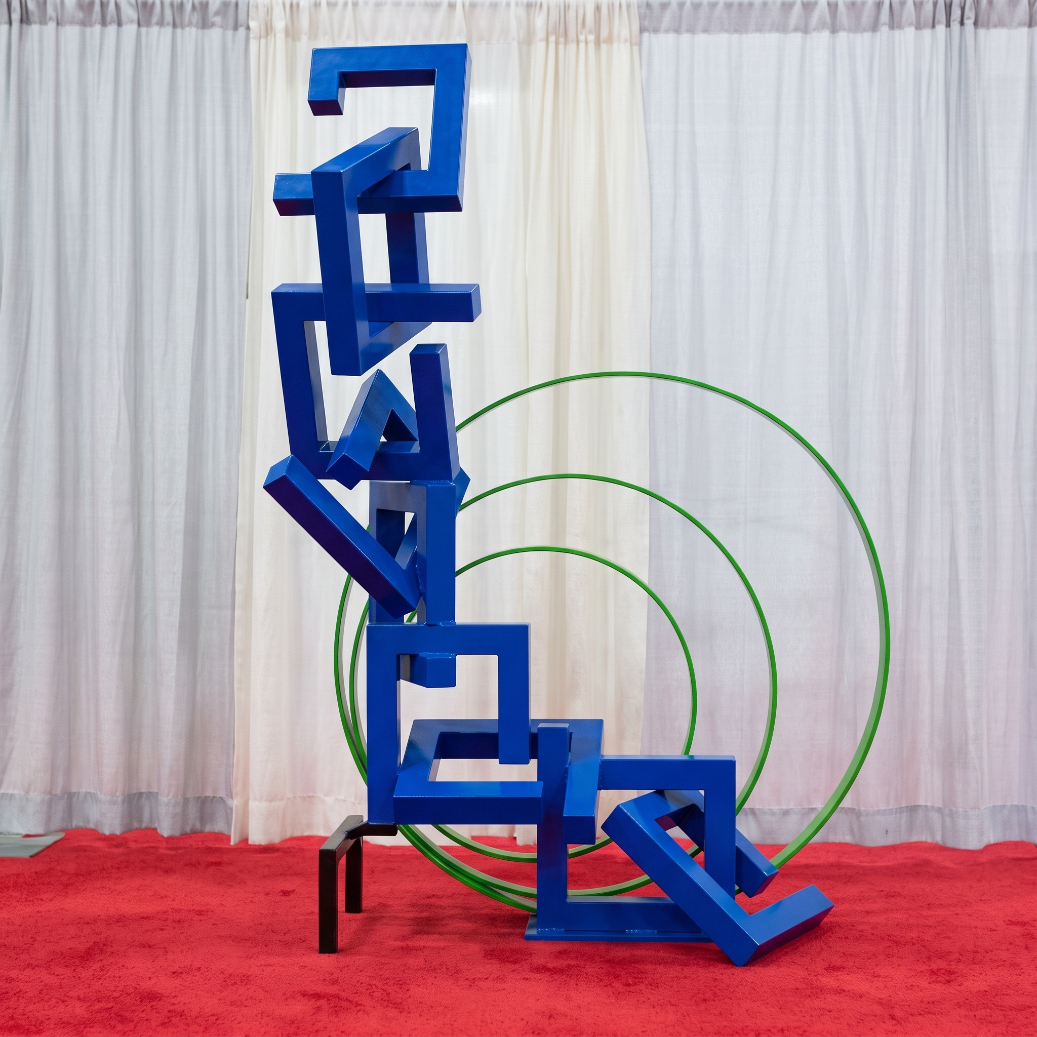 Arte Metálico Abstracto Azul y Verde — Darioscustom