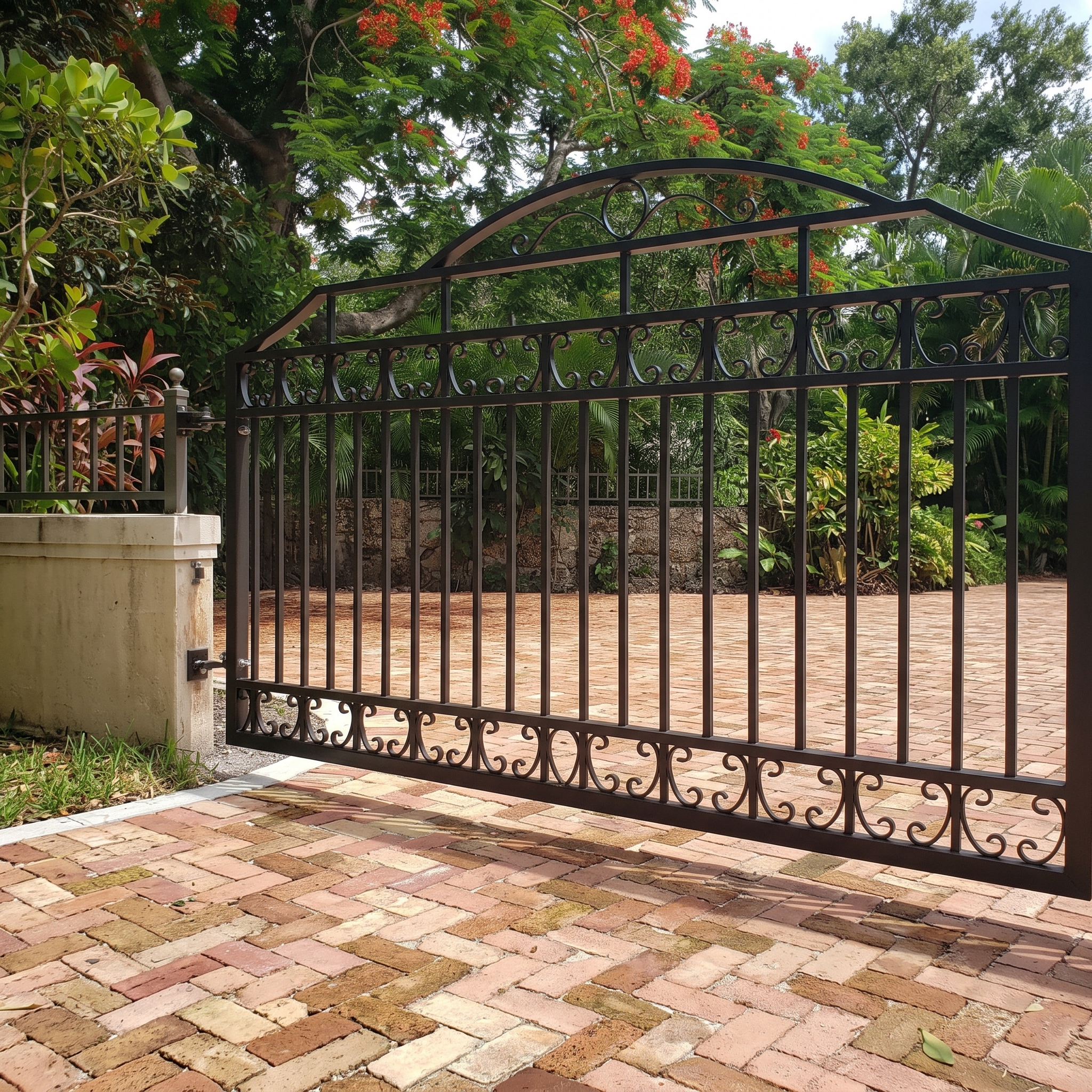Arched Metal Driveway Gate — Darioscustom