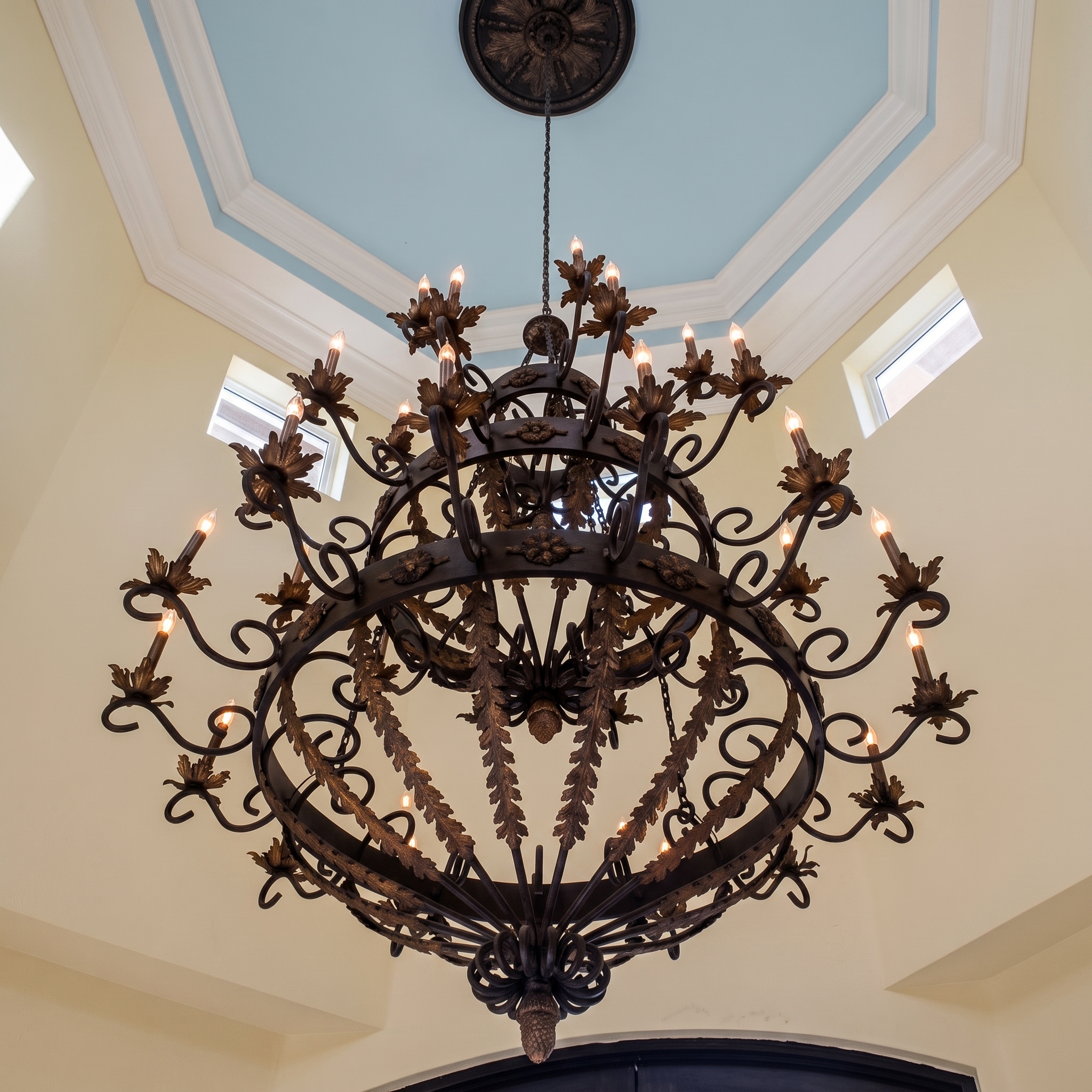 Custom Wrought Iron Chandelier — Vista 1