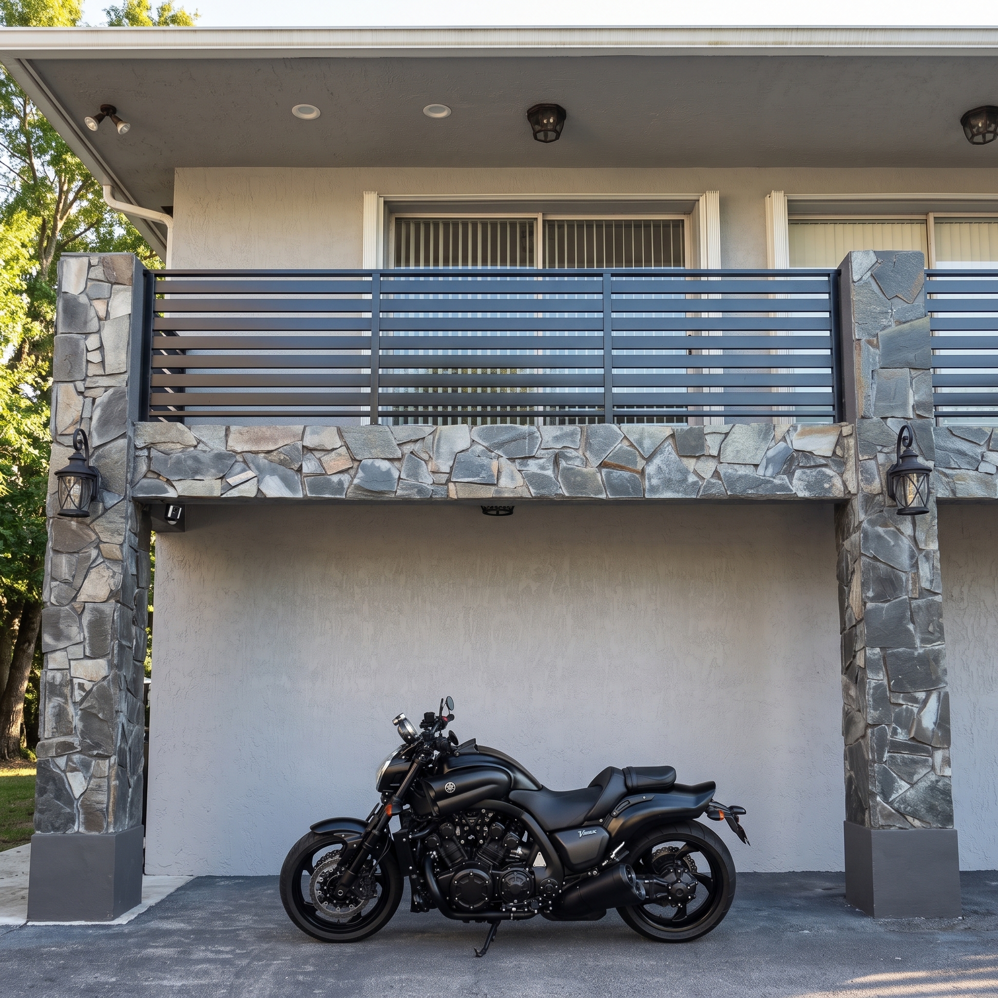 Modern Aluminum Horizontal Slat Railing - Darioscustom